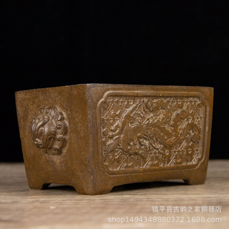 Office Furniture Phoenix - Ornamen Pembakar Dupa Persegi Panjang Motif