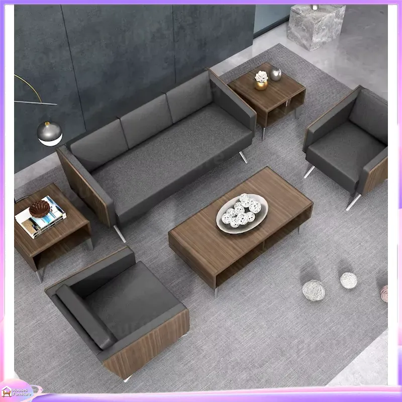 Office Furniture Wholesale - Sofa Kantor Kulit 3 Dudukan Modern,