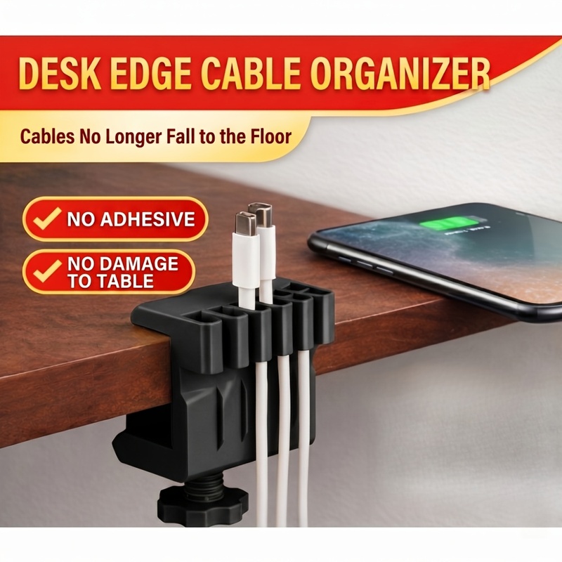 Office Furniture Direct - 3 klip pengatur kabel desktop, braket