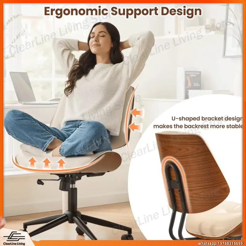 Task Chair Mid Back - Kursi Kantor Kulit PU Modern dengan