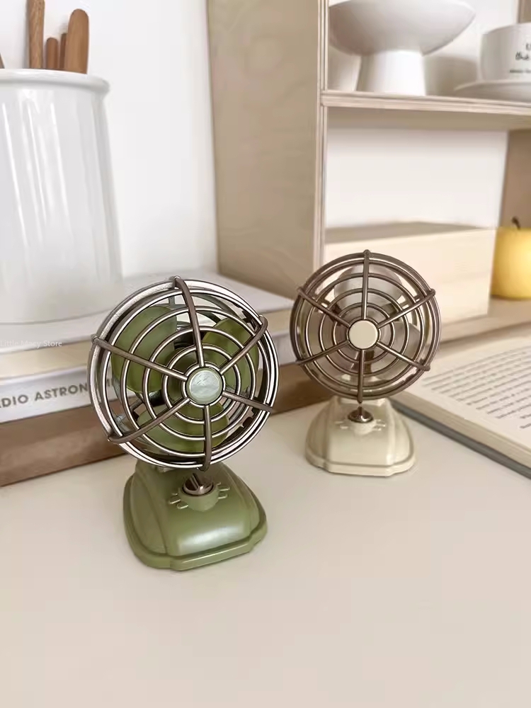 Office Furniture Wholesale - Kipas kecil Desktop Retro, kipas meja