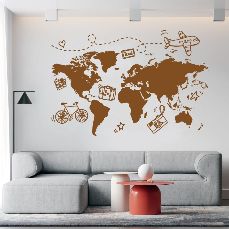 Go Travel Stiker Dinding Peta  - Office Furniture To Go ulasan dan harga