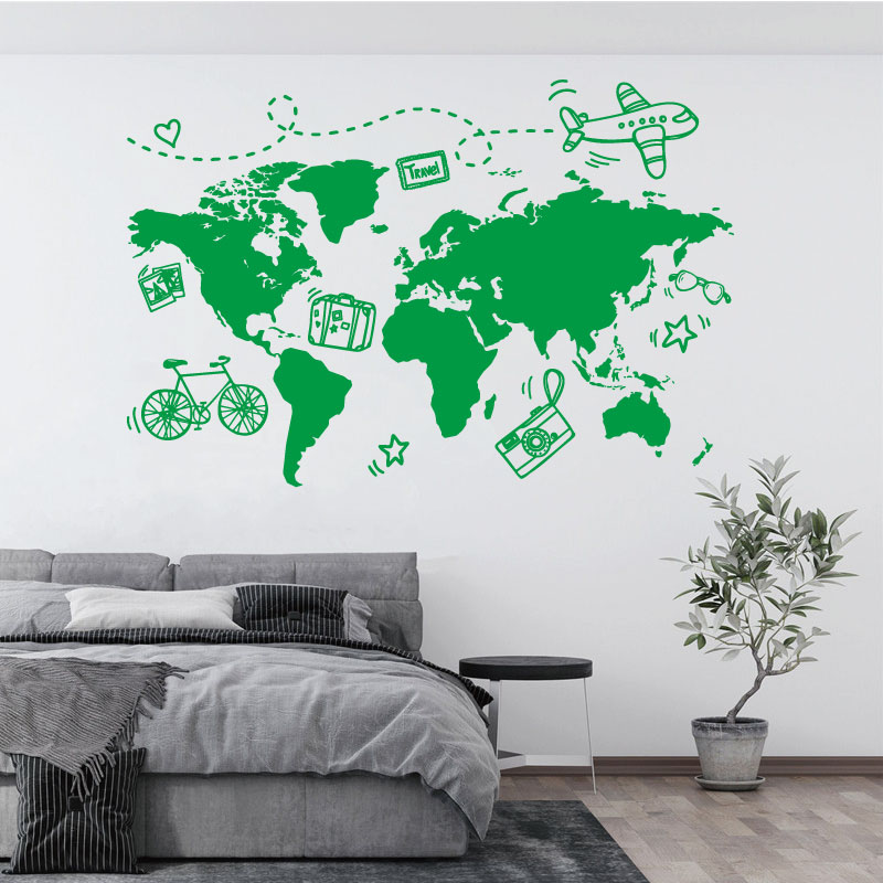 Go Travel Stiker Dinding Peta  - Office Furniture To Go ulasan dan harga