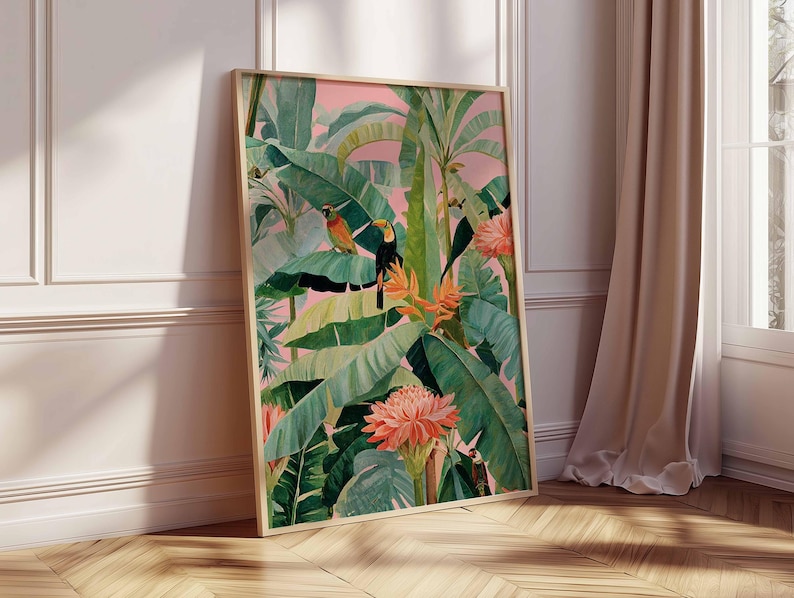 1 Buah Poster Kanvas Tropis Re - Office Furniture Direct ulasan dan harga