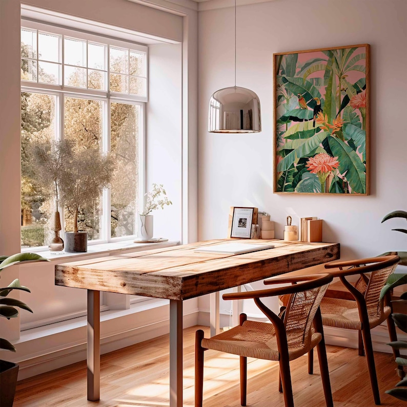 1 Buah Poster Kanvas Tropis Re - Office Furniture Direct ulasan dan harga
