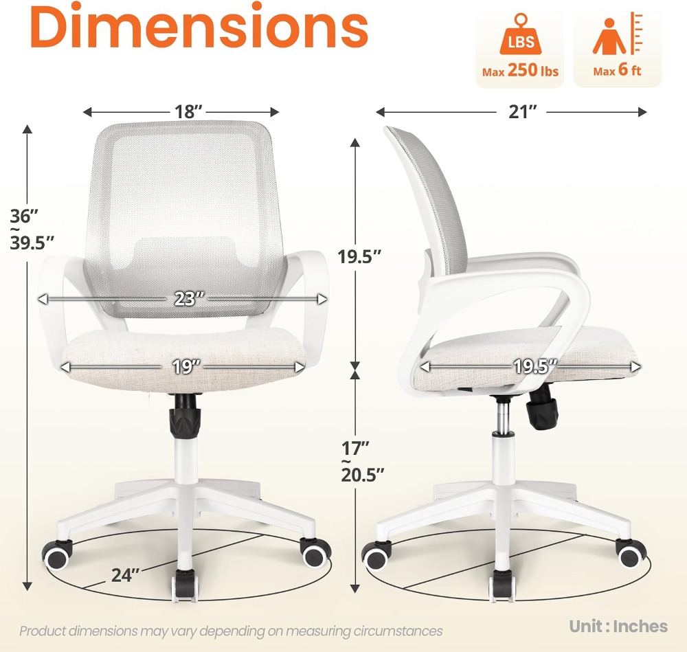 Kursi Meja Kantor Ergonomis de - Task Chair Mid Back ulasan dan harga