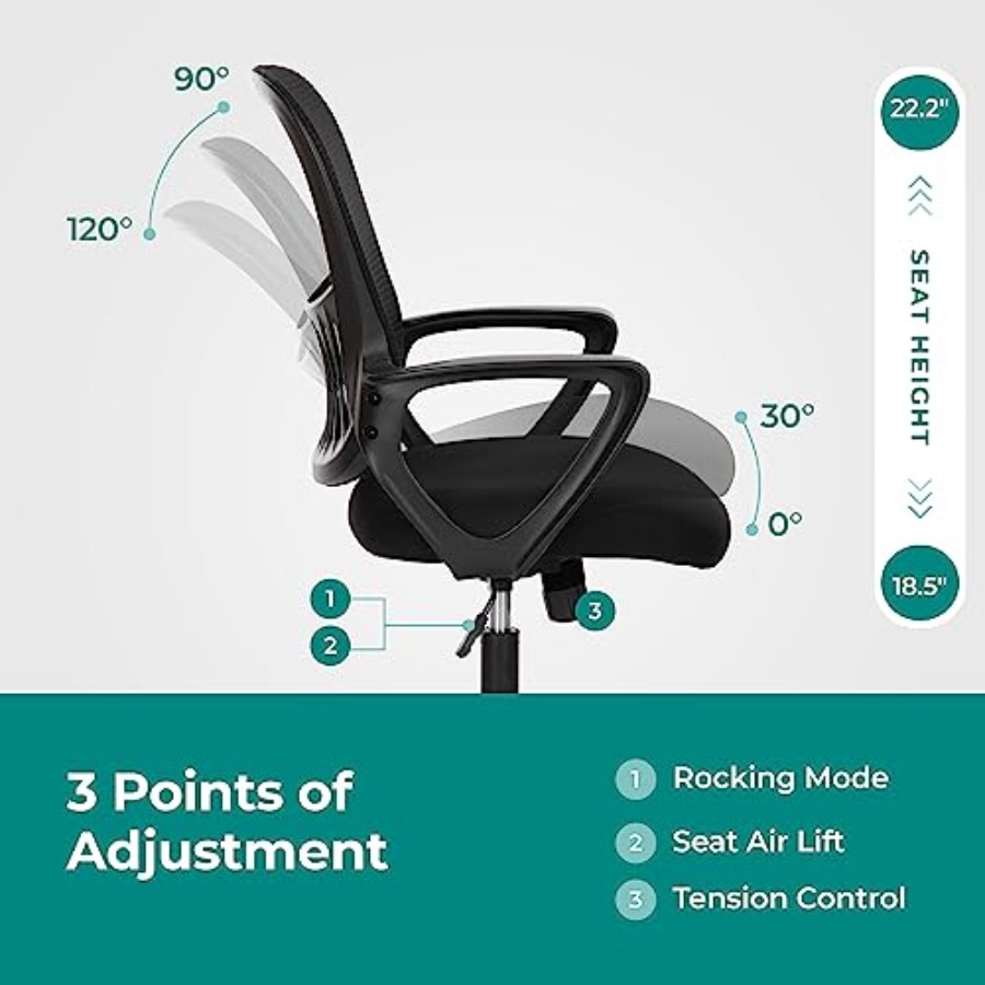 Kursi Kantor Rumah, Kursi Komp - Task Chair Mid Back ulasan dan harga