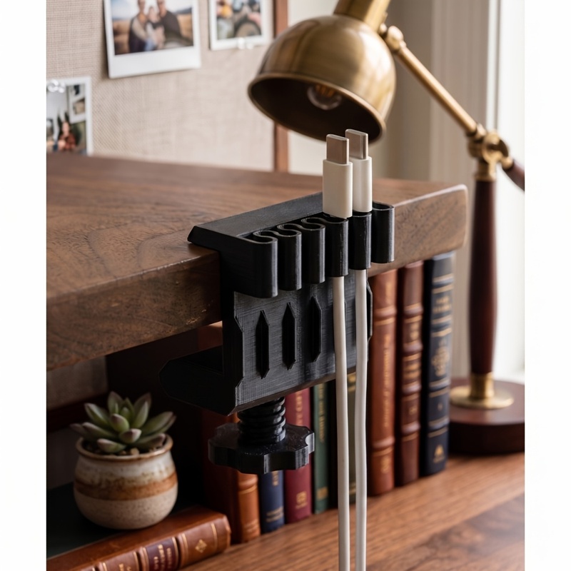3 klip pengatur kabel desktop, - Office Furniture Direct ulasan dan harga