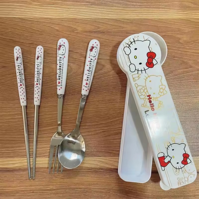 Set Sendok Sumpit Kartun Hello - Office Furniture China ulasan dan harga