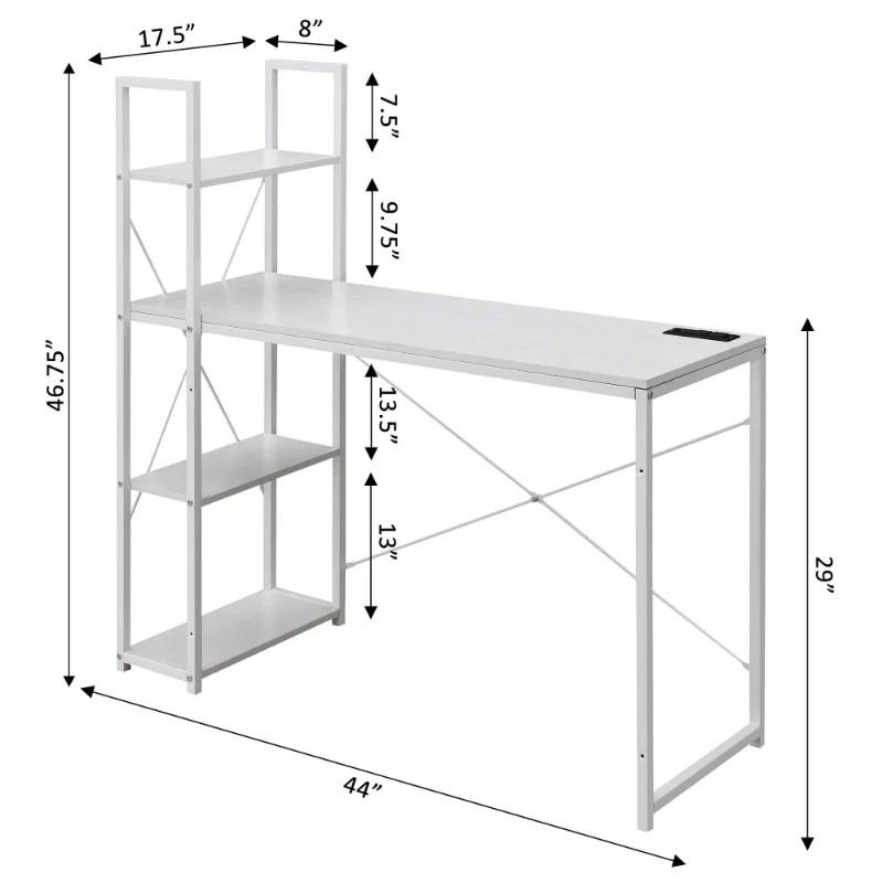 Meja Kerja Dengan Rak, Perabot - Office Furniture Com ulasan dan harga