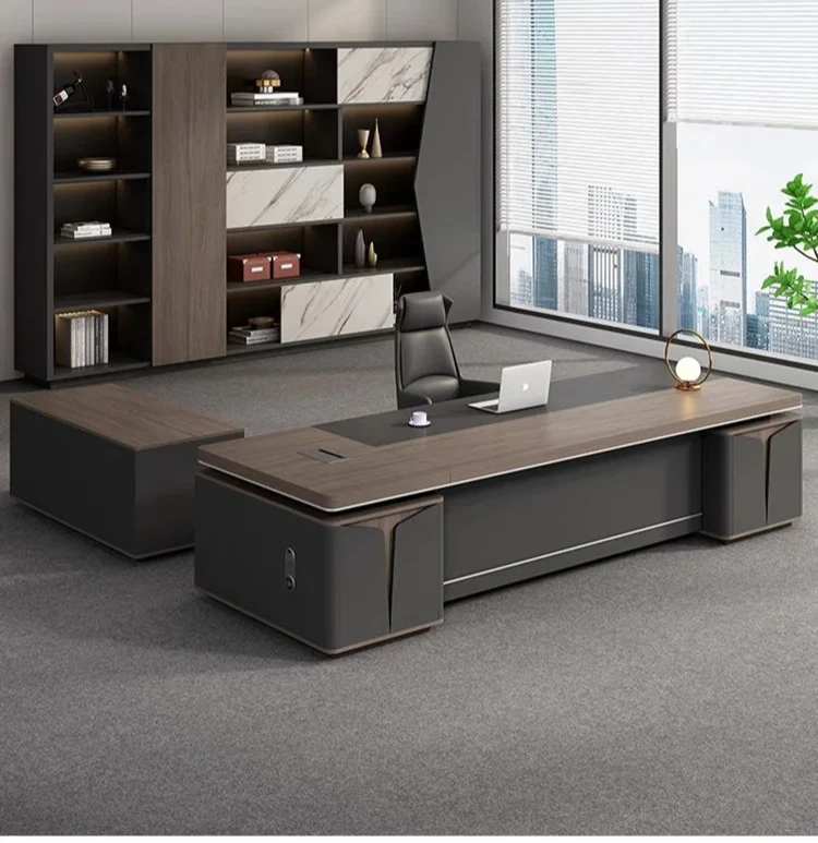 Meja bos mewah berkualitas tin - Office Furniture Com ulasan dan harga