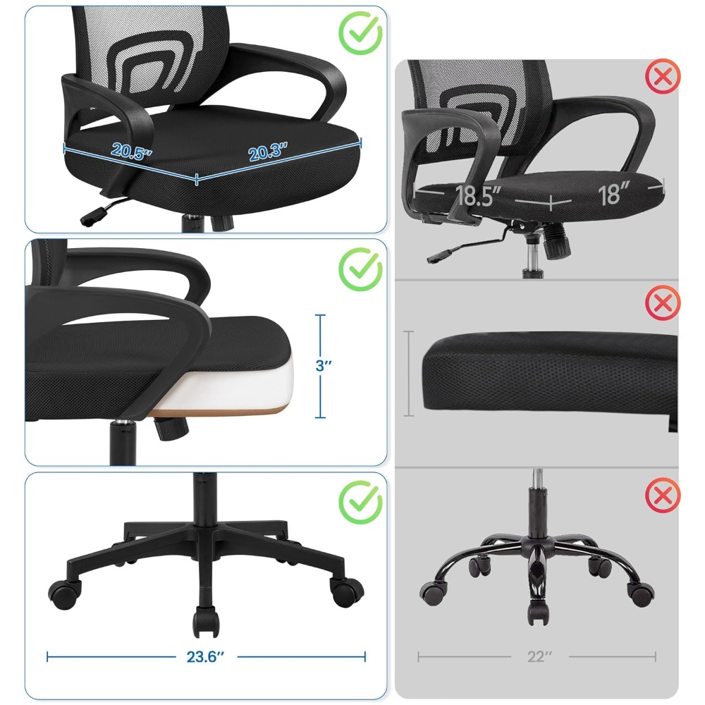 Kursi Kantor Ergonomis Jaring  - Task Chair Mid Back ulasan dan harga