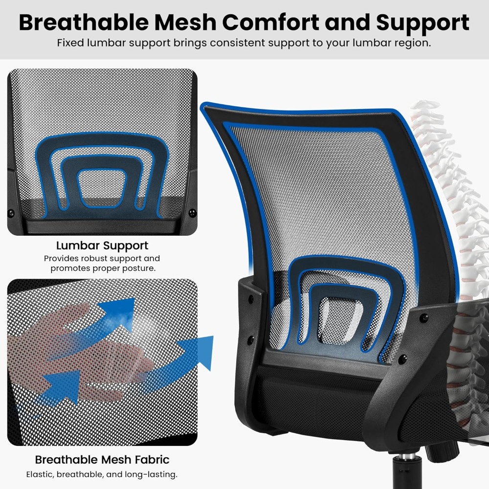 Kursi Kantor Ergonomis Jaring  - Task Chair Mid Back ulasan dan harga