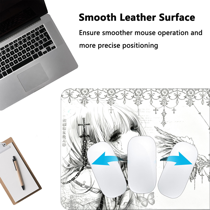 Alas Mouse Kulit Hitam Putih E - Office Furniture China ulasan dan harga