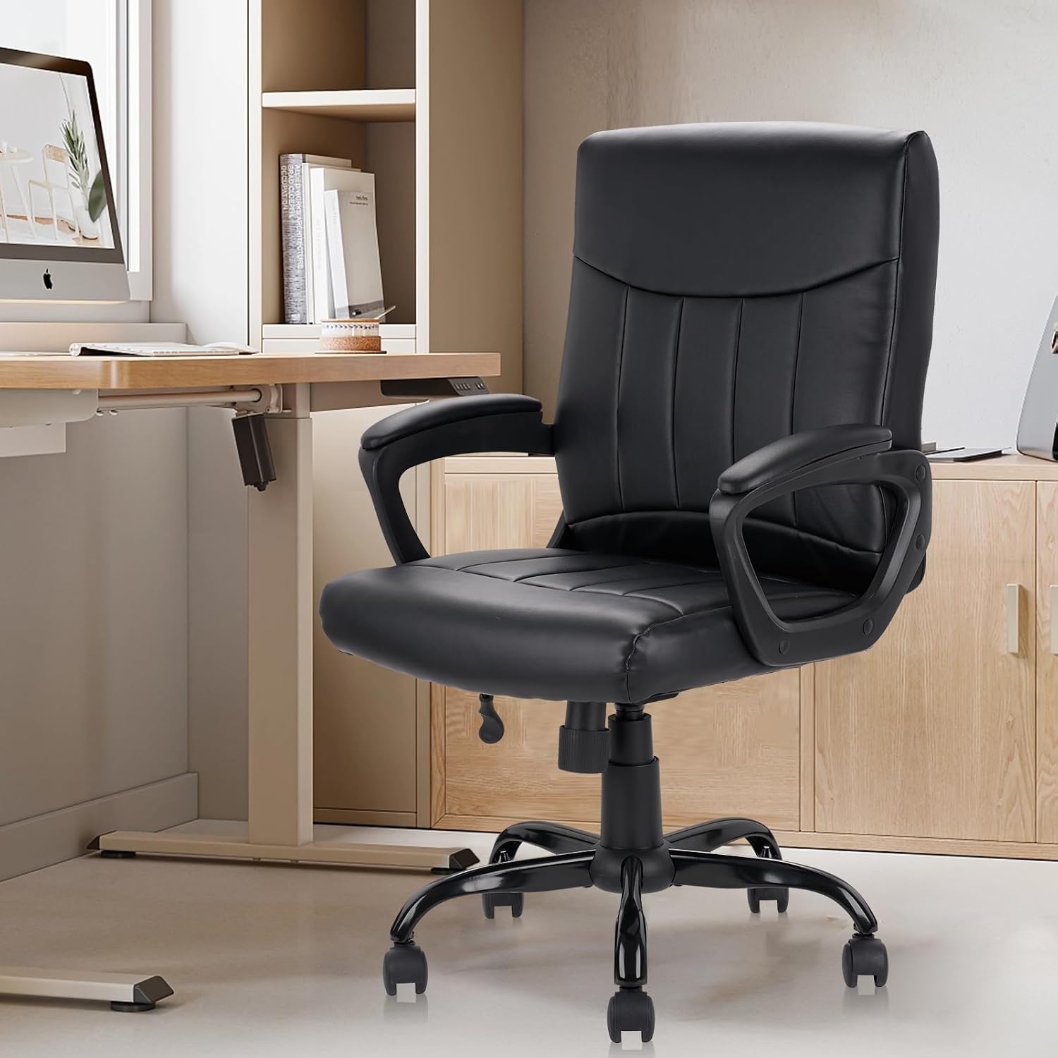 Kursi Kantor Kulit Ergonomis d - Task Chair Mid Back ulasan dan harga
